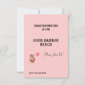 テディベア 招待状 (裏面)