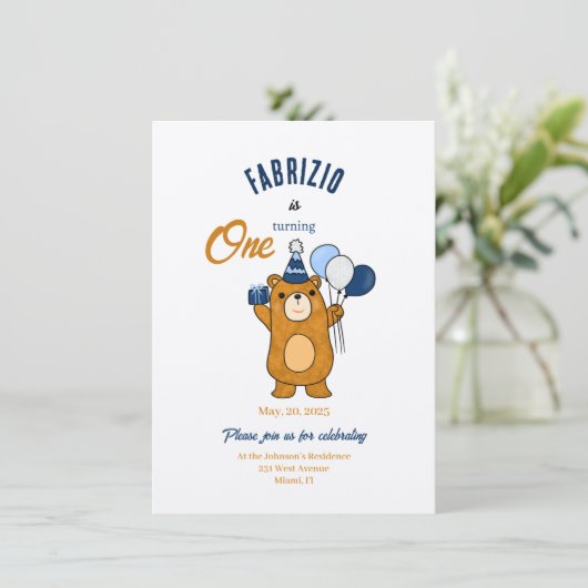 テディベア 招待状 (スタンド正面)