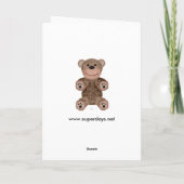 テディベア-挨拶状 カード (裏面)