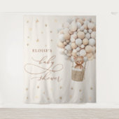 テディベア　男女兼用　ベビーシャワーバックドロップ タペストリー (正面)