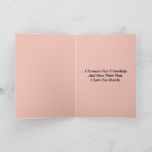 テディベア「私の友人、私はあなたを愛している」カード カード (内部)