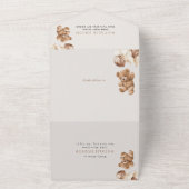 テディベア、茶色のバルーン、最初の誕生日 オールインワン招待状 (外側)