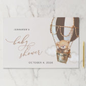 テディベア、茶色のホットエアバルーン、ベビーシャワー ペーパーパッド (インサイチュ)