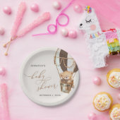 テディベア、茶色のホットエアバルーン、ベビーシャワー ペーパープレート (パーティー)