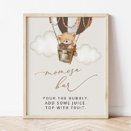 テディベア、茶色の熱気球、モモモザバー ポスター