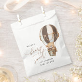 テディベア、茶色の熱気球、最初の誕生日 フェイバーバッグ (クリップ留めされた状態)