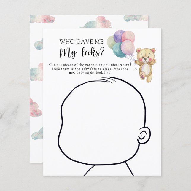 テディベア – 誰が私与えの見せるゲーム (正面/裏面)