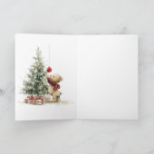 テディベア 赤ちゃんの初めてのクリスマス カード (内部)