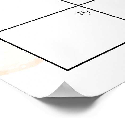 テディベア 赤ちゃんの誕生日予測 ゲーム 出産予定日当てクイズ ポスター (角)