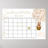 テディベア 赤ちゃんの誕生日予測 ゲーム 出産予定日当てクイズ ポスター (正面)