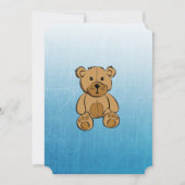 テディベア 赤ちゃんの靴 ベビーシャワー 招待状 (裏面)