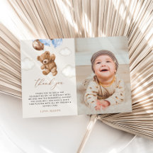 テディベア、青い風船、初めての誕生日