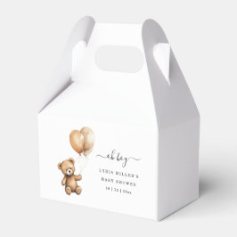 テディベア 風船 ベビーシャワー 男女兼用 フェイバーボックス