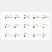 テディベア 風船 ベビーシャワー 男女兼用 ラベル (シート)