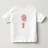 テディベア 風船 蝶々 トドラーTシャツ (裏面)
