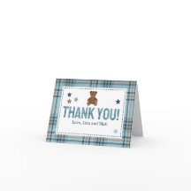 テディベア 1歳の誕生日またはベビーシャワーのお礼