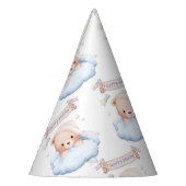 テディベア 1歳の誕生日ペーパー パーティーハット (左)