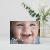 テディベア 1歳誕生日 カラフルな風船 ポストカード (スタンド正面)