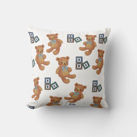 テディベア&ABC装飾用クッション クッション (正面)