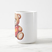テディベア "Love" バレンタイン 陶器マグ コーヒーマグカップ (中央)