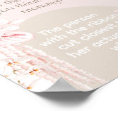 テディベアBOHO女の子ベイビーシャワー推測ベリーゲーム ポスター (角)