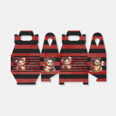 テディベアLadybug女のストライプ子ベビーシャワー フェイバーボックス (折り畳みなし)