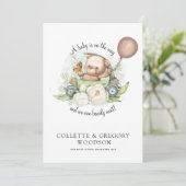 テディベアSage Brownは妊娠を待つことができる 案内状 (スタンド正面)