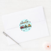 テディベアTシャツとギフト ラウンドシール (封筒)