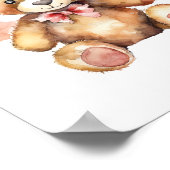 テディベビークマの弓の水色 ポスター (角)