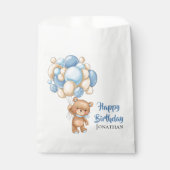 テディボーイハッピーバースデー – ホワイト フェイバーバッグ (正面)