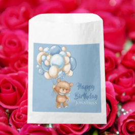 テディボーイハッピーバースデー – 青 フェイバーバッグ