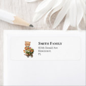 テディボーイフォーラルベビー素朴シャワー ラベル (インサイチュ)