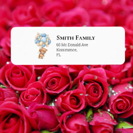 テディボーイブルーバルーン ラベル