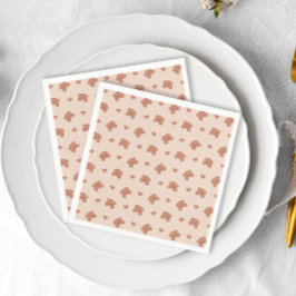 テディミニマルベア心待ちニュートラルベビーシャワー スタンダードカクテルナプキン