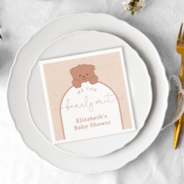 テディミニマルベア男女兼用ベビーシャワー スタンダードカクテルナプキン