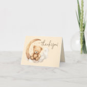 テディムーンベイビーシャワー サンキューカード (正面)