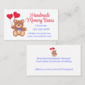 テディメモリーベア 名刺 (正面/裏面)