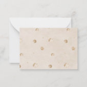 テディモダンベアのバルーンウォーター色ベビーシャワー ノートカード (裏面)