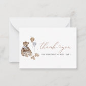 テディモダンベアテディ子供部屋ヴィンテージ水彩 ノートカード (正面)