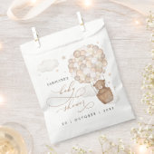 テディモダンベア熱気球ベビーシャワー フェイバーバッグ (クリップ留めされた状態)