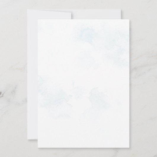 テディモダンベア男の赤ちゃんシャワー招待状 招待状 (裏面)