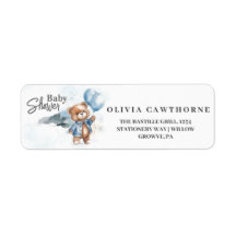 テディモダンベア男の赤ちゃんシャワー