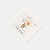 テディモダンベア男女兼用ベビーシャワー スタンダードカクテルナプキン (角)