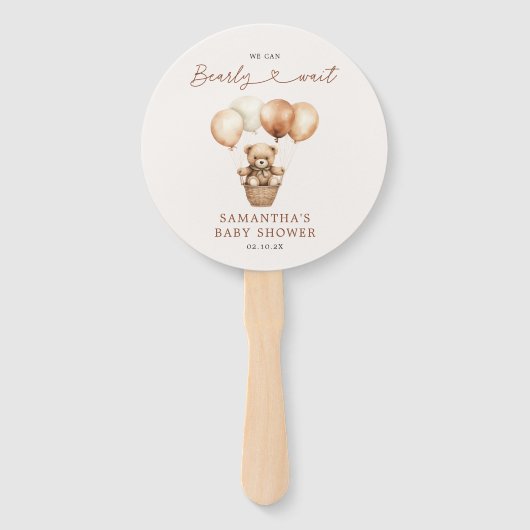 テディモダンベア男女兼用ベビーシャワー ハンドファン (裏面)