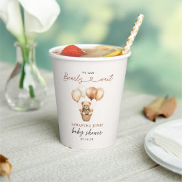 テディモダンベア男女兼用ベビーシャワー 紙コップ