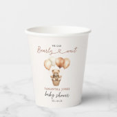 テディモダンベア男女兼用ベビーシャワー 紙コップ (正面)
