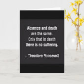 テディルーズベルト引用文 – 不在と死 カード (黄色い花)