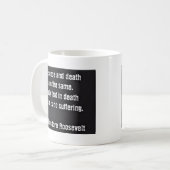 テディルーズベルト引用文 – 不在と死 コーヒーマグカップ (正面左)