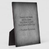 テディルーズベルト引用文 – 不在と死 フォトプラーク (側面)