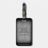 テディルーズベルト引用文 – 不在と死 ラゲッジタグ (裏面縦)